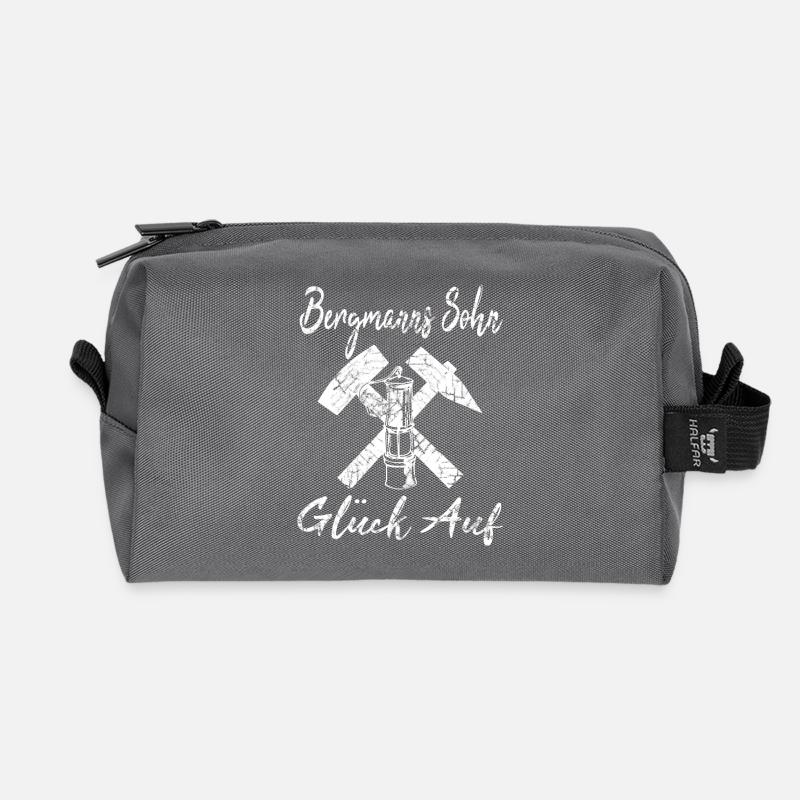 Bergbau Bergmanns Sohn - Recycelte Kulturtasche - Anthrazit