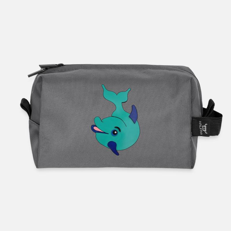 Delfin - Recycelte Kulturtasche - Anthrazit