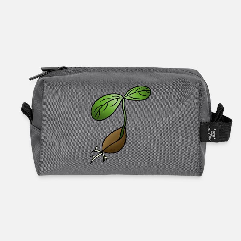 Keimung! Von Pousse2Bamboo ! - Recycelte Kulturtasche - Anthrazit