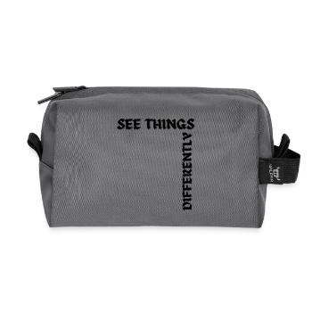 See things differently - Recycelte Kulturtasche - Anthrazit - Vorne