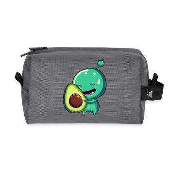 Green Alien Avocado: Exotic Fusion - Recycled Toiletry Zip Bag - anthracite - Front