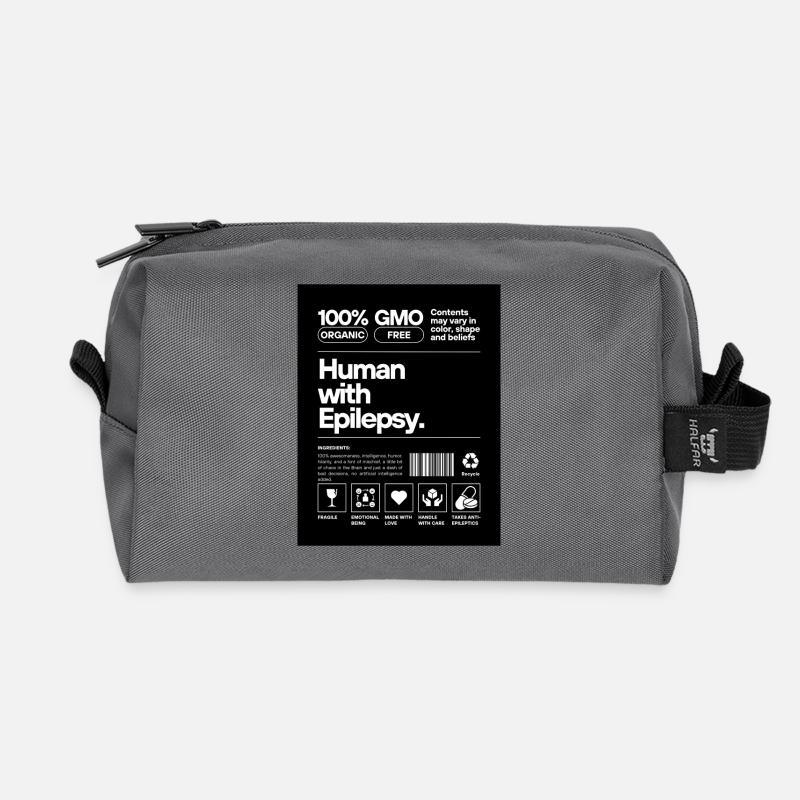 Human with Epilepsy - Recycelte Kulturtasche - Anthrazit