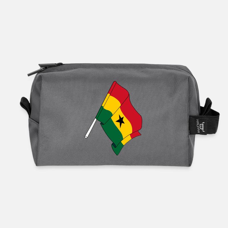 Flagge Ghana - Recycelte Kulturtasche - Anthrazit
