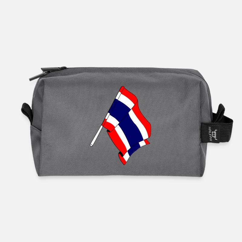 Flagge von Thailand - Recycelte Kulturtasche - Anthrazit