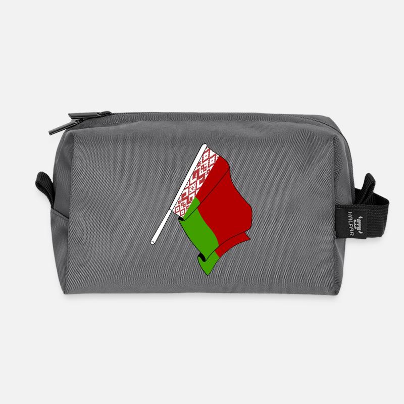 Flagge von Weißrussland - Recycelte Kulturtasche - Anthrazit
