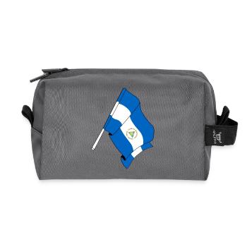 Flagge Nicaragua - Recycelte Kulturtasche - Anthrazit - Vorne