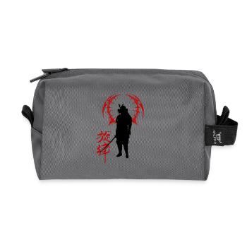 samurai - Recycled Toiletry Zip Bag - anthracite - Front