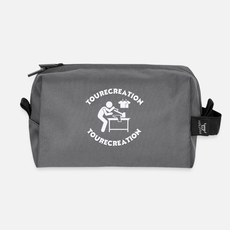 tourecréation - Recycled Toiletry Zip Bag - anthracite