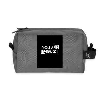 You are Enough - Recycelte Kulturtasche - Anthrazit - Vorne