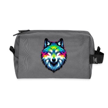 Wolf - Recycelte Kulturtasche - Anthrazit - Vorne