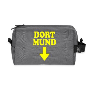 dort mund - Recycelte Kulturtasche - Anthrazit - Vorne