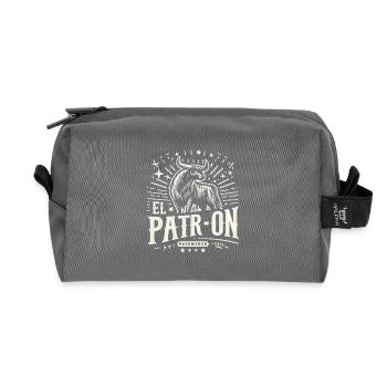 El PatrOn Stier Logo - Recycelte Kulturtasche - Anthrazit - Vorne