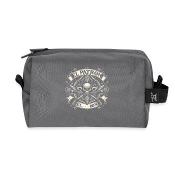 El Patron Skull with Wings - Recycled Toiletry Zip Bag - anthracite - Front