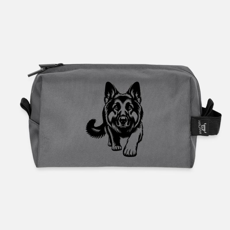 Deutscher schäferhund - Recycelte Kulturtasche - Anthrazit
