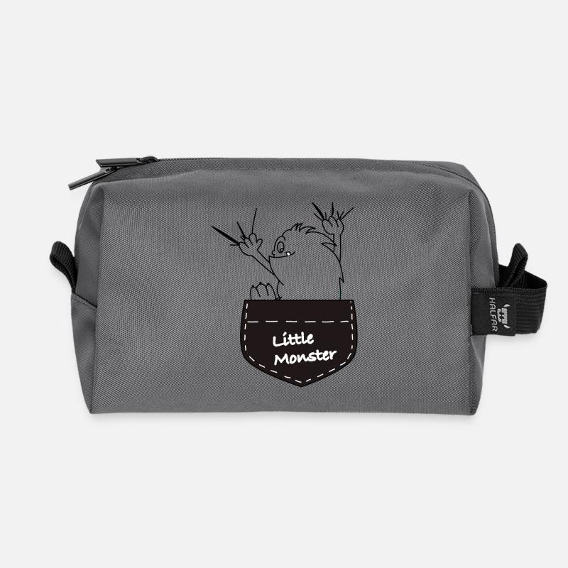 Monster - Recycelte Kulturtasche - Anthrazit