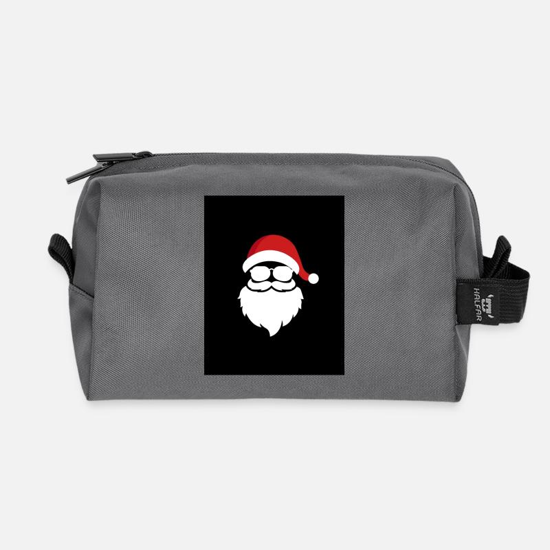 Stylischer Weihnachtsmann - Recycelte Kulturtasche - Anthrazit