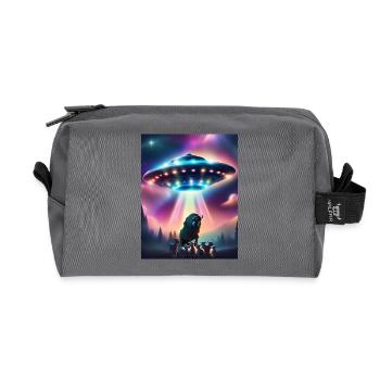 the flying saucer - Recycled Toiletry Zip Bag - anthracite - Front