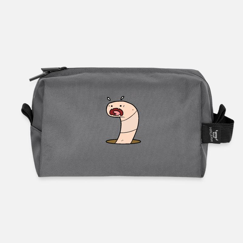 Beweglicher Wurm - Recycelte Kulturtasche - Anthrazit