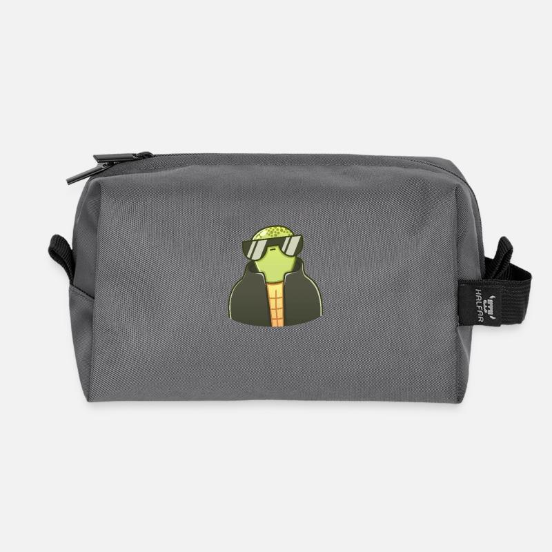 Calm Turtle - Recycled Toiletry Zip Bag - anthracite