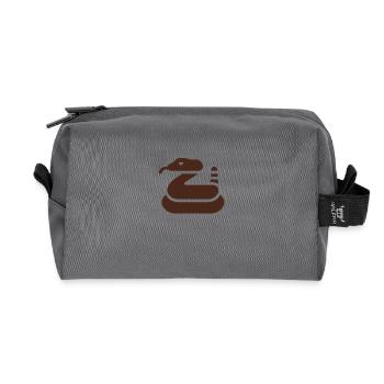 Amazing rattlesnake - Recycled Toiletry Zip Bag - anthracite - Front