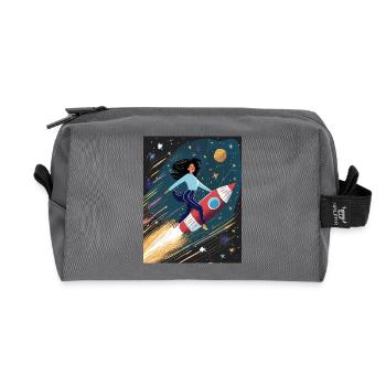 Vol de fusée - Trousse de toilette en tissu recyclé - anthracite - Devant