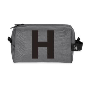 H - Recycled Toiletry Zip Bag - anthracite - Front