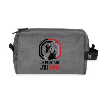 Je peux pas j'ai MMA - Trousse de toilette en tissu recyclé - anthracite - Devant
