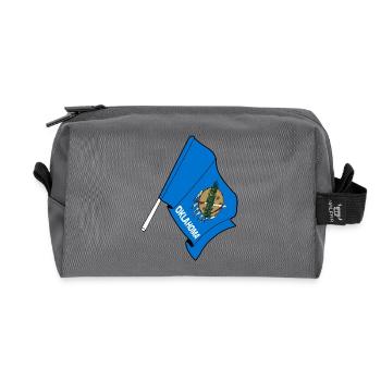 Drapeau de l’Oklahoma - Trousse de toilette en tissu recyclé - anthracite - Devant