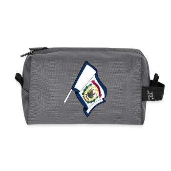 Flagge von West Virginia - Recycelte Kulturtasche - Anthrazit - Vorne