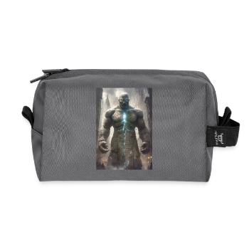 Golem Mythical Creature Gift - Recycled Toiletry Zip Bag - anthracite - Front