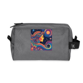 Vierge Astrologie Né Cadeau - Trousse de toilette en tissu recyclé - anthracite - Devant