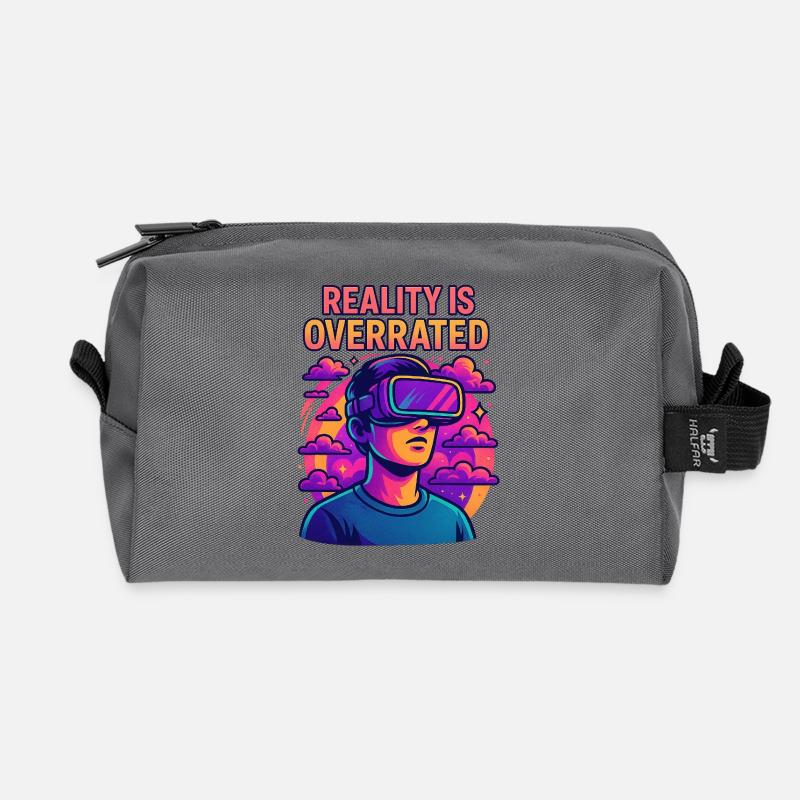 Reality is Overrated - Recycelte Kulturtasche - Anthrazit