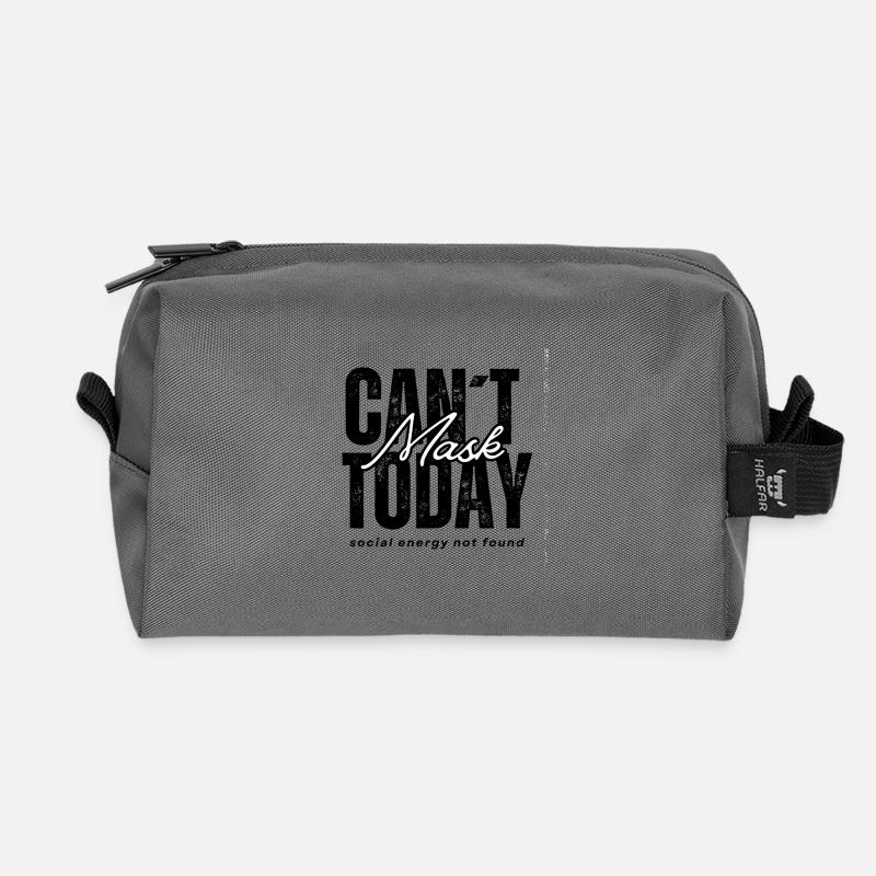Can’t Mask Today – Social Energy Not Found - Recycelte Kulturtasche - Anthrazit