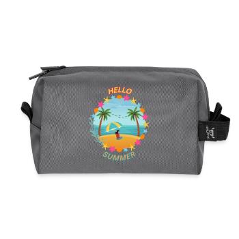Hallo Sommer - Recycelte Kulturtasche - Anthrazit - Vorne