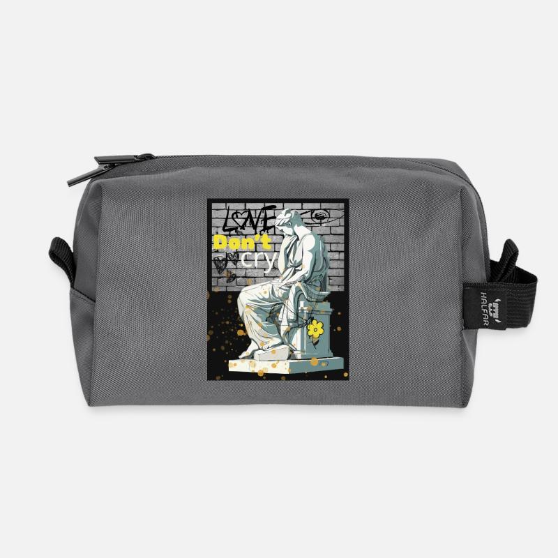 Ne pleure pas - Trousse de toilette en tissu recyclé - anthracite