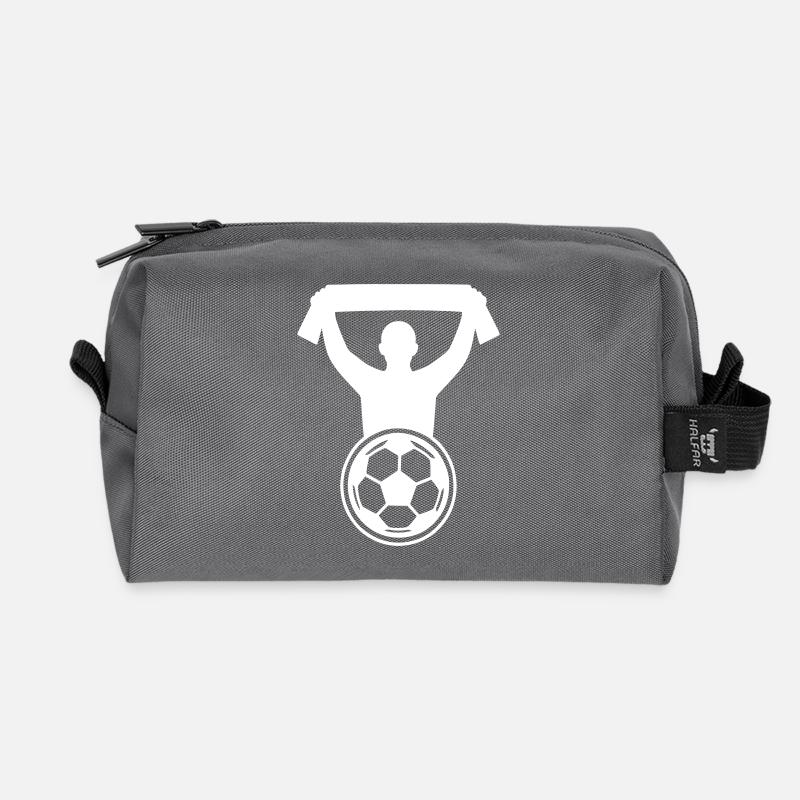 Fussball Fan - Recycelte Kulturtasche - Anthrazit