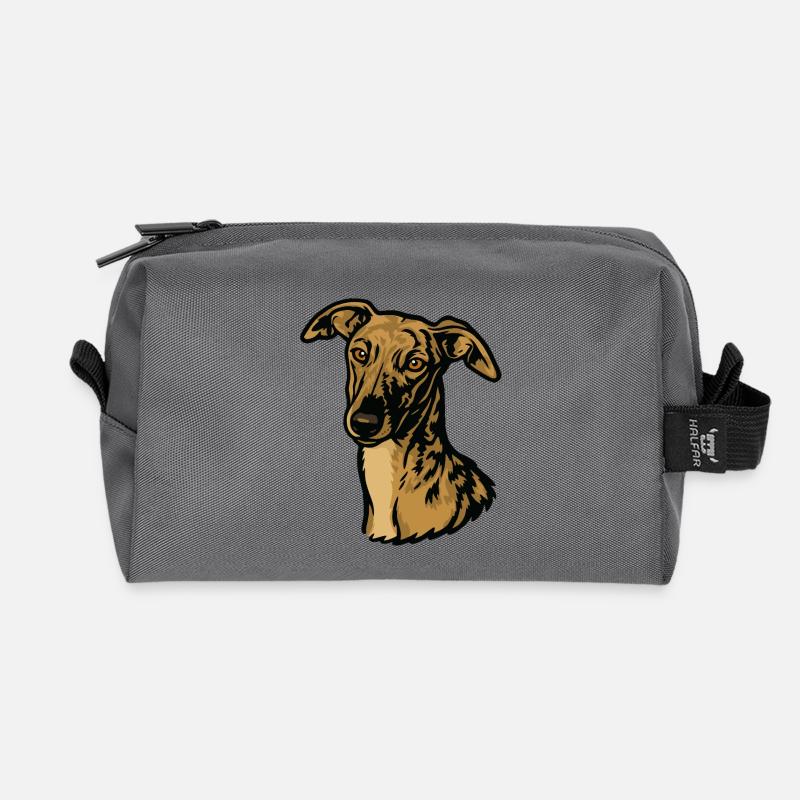 Galgo Español – Pride & Beauty - Recycled Toiletry Zip Bag - anthracite