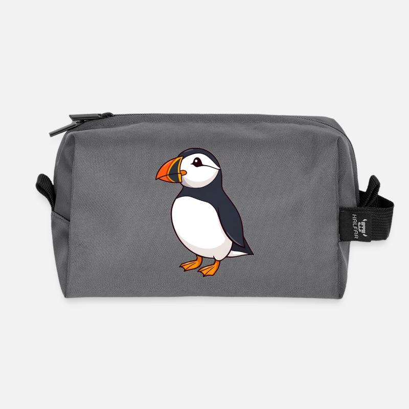 Papageientaucher Puffin - Recycelte Kulturtasche - Anthrazit