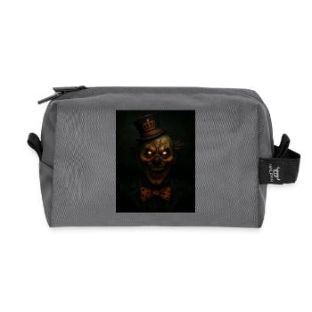 Grusel Clown Halloween Geschenk - Recycelte Kulturtasche - Anthrazit - Vorne
