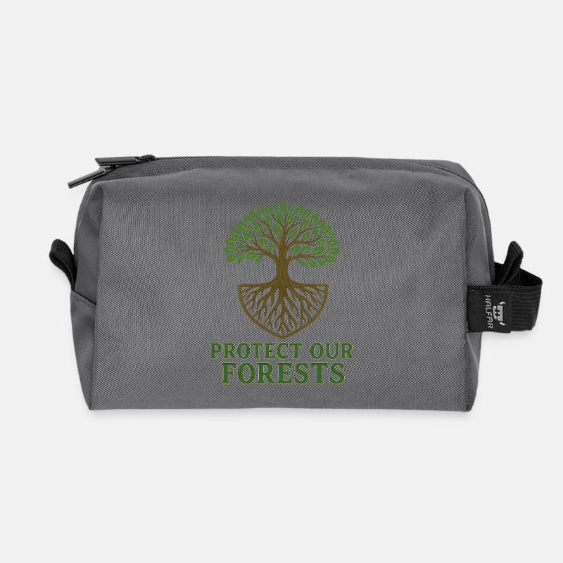 Baum des Lebens Umweltbewusstes Design - Recycelte Kulturtasche - Anthrazit