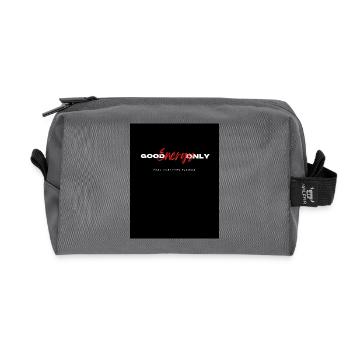 Énergie Positive Motivation Graphisme - Trousse de toilette en tissu recyclé - anthracite - Devant