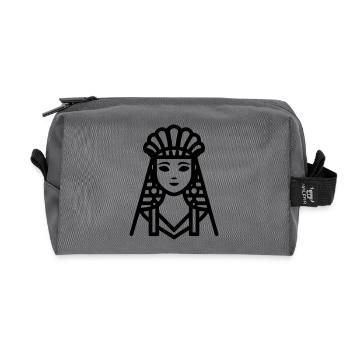 pharaon - Trousse de toilette en tissu recyclé - anthracite - Devant