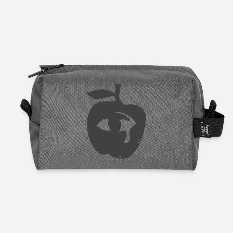 Auge im Apfel - Recycelte Kulturtasche - Anthrazit