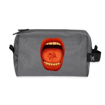 Crimson Tongue Hammer Emblem - Recycled Toiletry Zip Bag - anthracite - Front