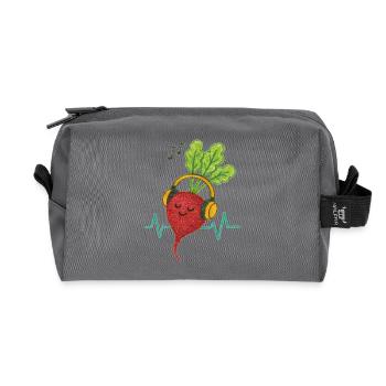 Beet Beats et casques d’écoute - Trousse de toilette en tissu recyclé - anthracite - Devant