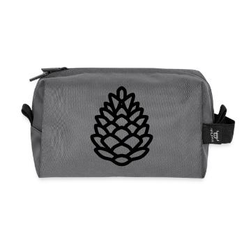 Pine Cone - Recycled Toiletry Zip Bag - anthracite - Front