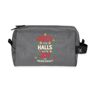 Décorez les salles avec joie - Trousse de toilette en tissu recyclé - anthracite - Devant