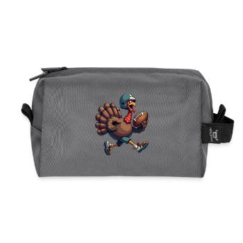 Thanksgiving Football Turquie - Trousse de toilette en tissu recyclé - anthracite - Devant