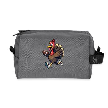 Thanksgiving Football Turquie - Trousse de toilette en tissu recyclé - anthracite - Devant