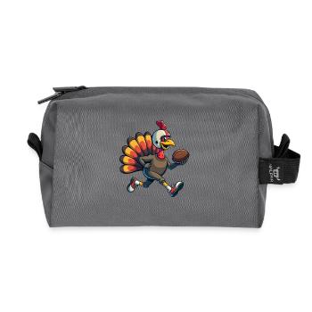 Thanksgiving Football Turquie - Trousse de toilette en tissu recyclé - anthracite - Devant